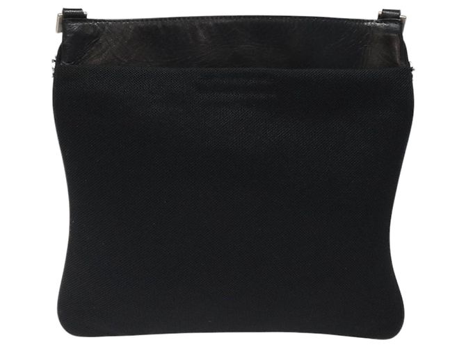Borsa a spalla PRADA in nylon nero argento autentica bs24328 - vista 13
