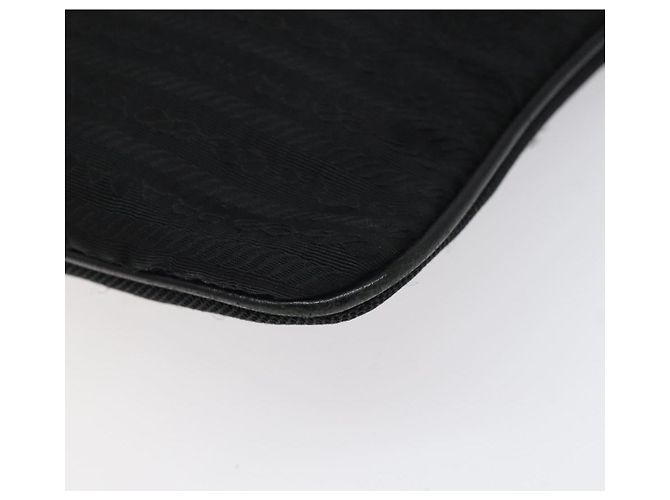 Borsa a spalla PRADA in nylon nero argento autentica bs24328 - vista 16