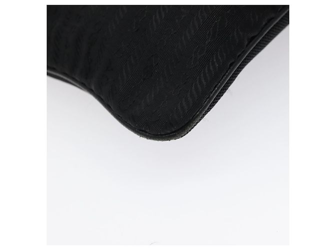 Borsa a spalla PRADA in nylon nero argento autentica bs24328 - vista 17