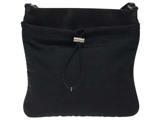 Borsa a spalla PRADA in nylon nero argento autentica bs24328 - vista 2