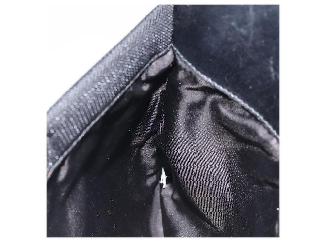 Borsa a spalla PRADA in nylon nero argento autentica bs24328 - vista 20