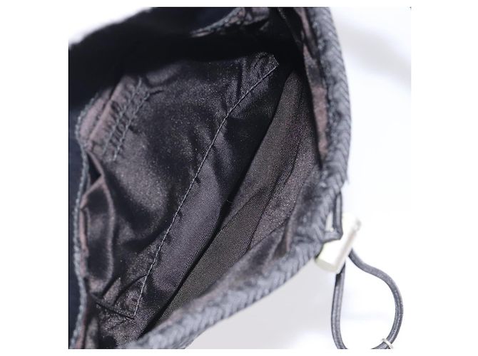 Borsa a spalla PRADA in nylon nero argento autentica bs24328 - vista 21