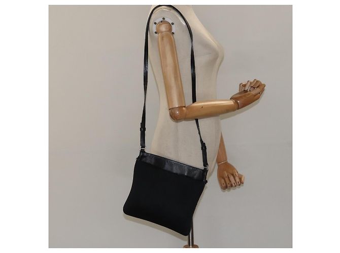 Borsa a spalla PRADA in nylon nero argento autentica bs24328 - vista 23