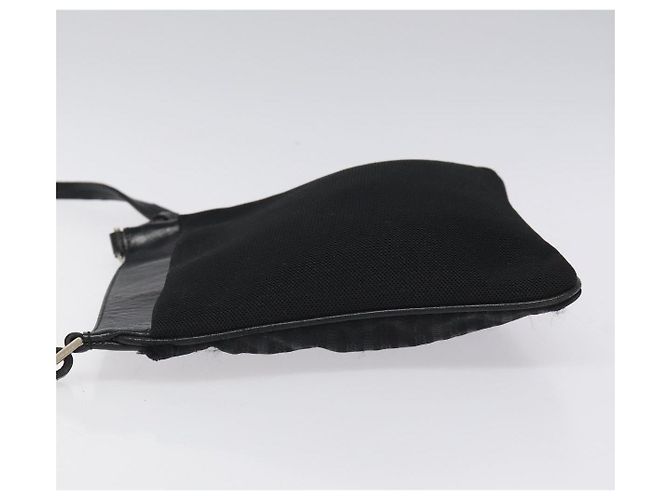 Borsa a spalla PRADA in nylon nero argento autentica bs24328 - vista 4