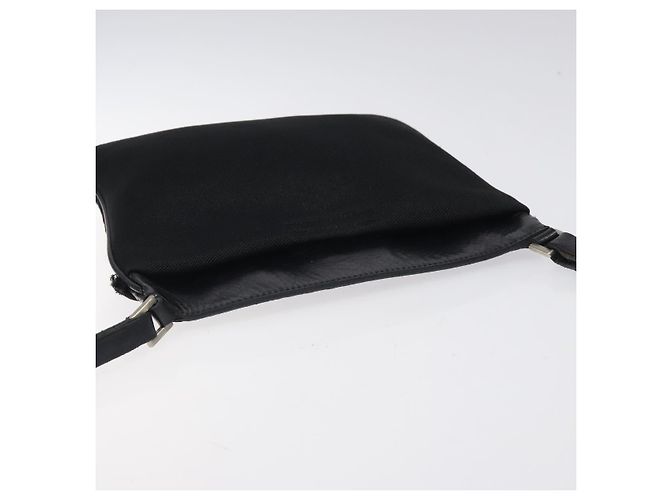 Borsa a spalla PRADA in nylon nero argento autentica bs24328 - vista 6
