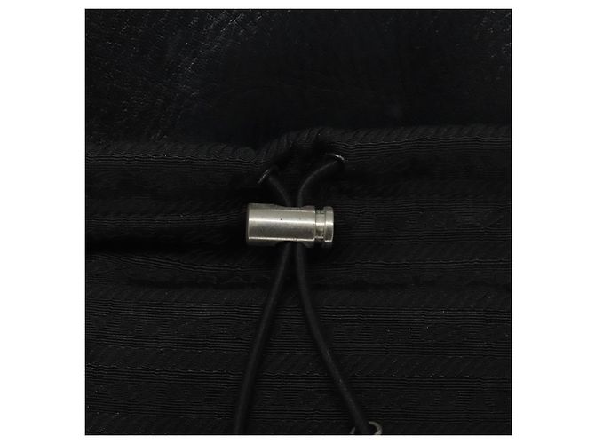 Borsa a spalla PRADA in nylon nero argento autentica bs24328 - vista 9