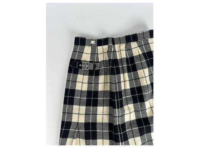 Vintage Courreges Karierte Rock Schwarz - Ansicht 10