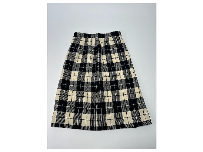 Vintage Courreges Karierte Rock Schwarz - Ansicht 4