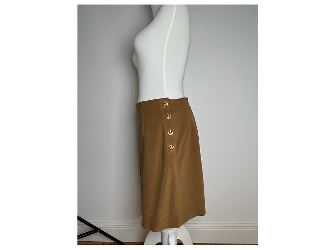 Autre Marque Gonna in lana vintage Celine Paris marrone - vista 2