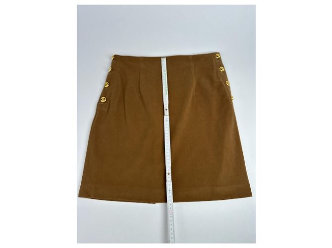 Autre Marque Gonna in lana vintage Celine Paris marrone - vista 3
