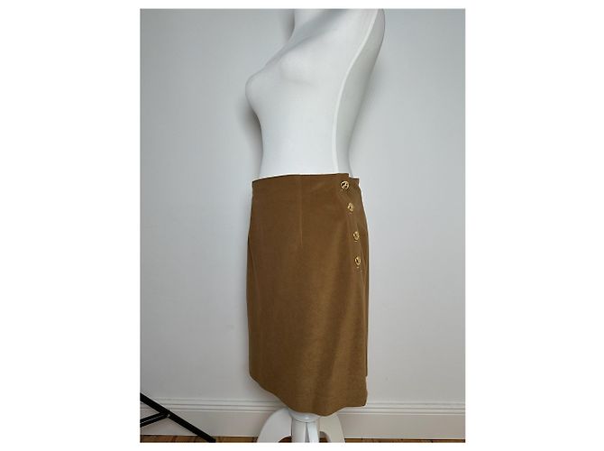 Autre Marque Gonna in lana vintage Celine Paris marrone - vista 9