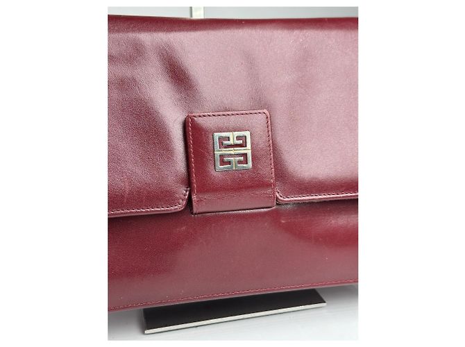 Vintage Givenchy 4G Leder Tasche burgunderrot Bordeaux - Ansicht 10