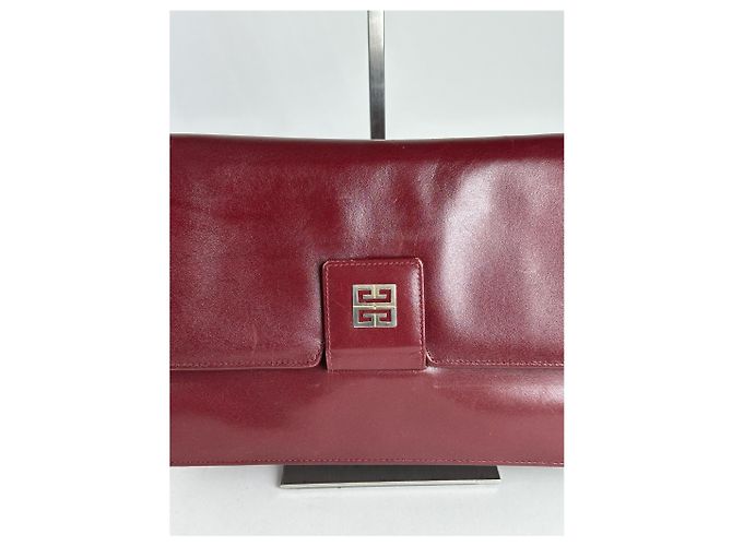 Vintage Givenchy 4G Leder Tasche burgunderrot Bordeaux - Ansicht 11