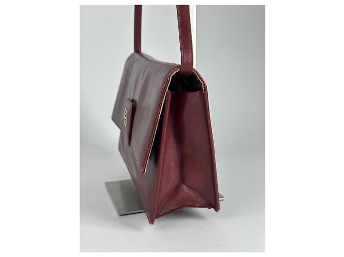 Vintage Givenchy 4G Leder Tasche burgunderrot Bordeaux - Ansicht 13
