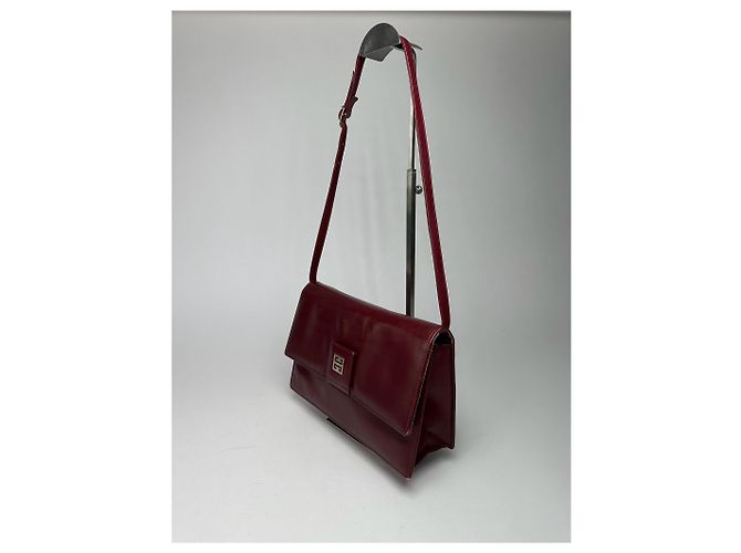 Vintage Givenchy 4G Leder Tasche burgunderrot Bordeaux - Ansicht 14