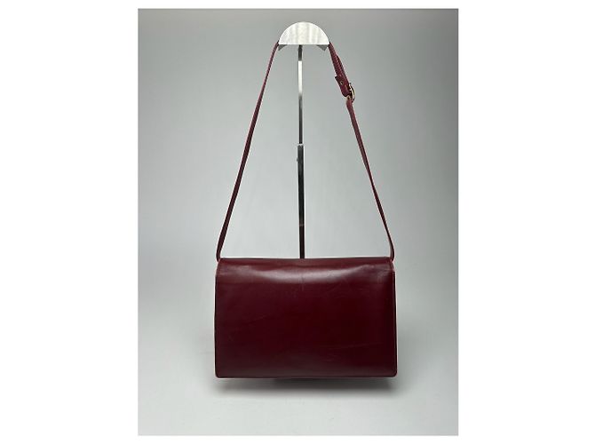Vintage Givenchy 4G Leder Tasche burgunderrot Bordeaux - Ansicht 2