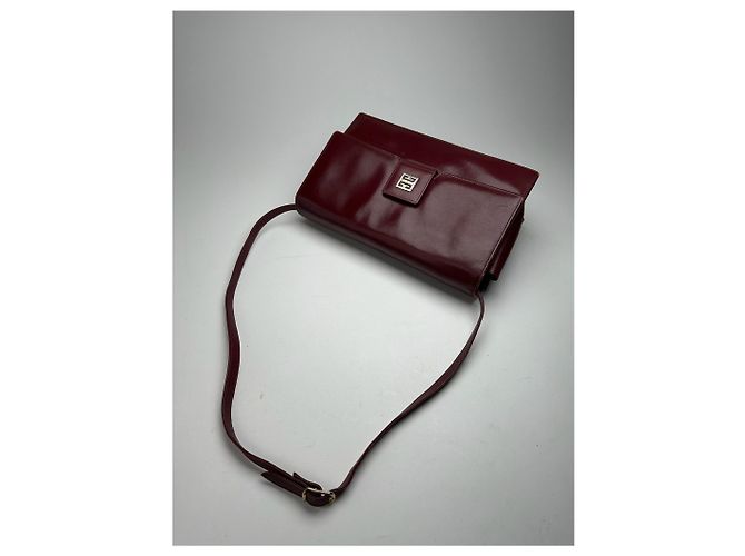 Vintage Givenchy 4G Leder Tasche burgunderrot Bordeaux - Ansicht 3