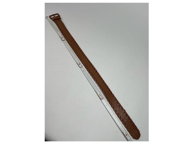 Cinturón de cuero Loewe vintage marrón Castaño - vista 3