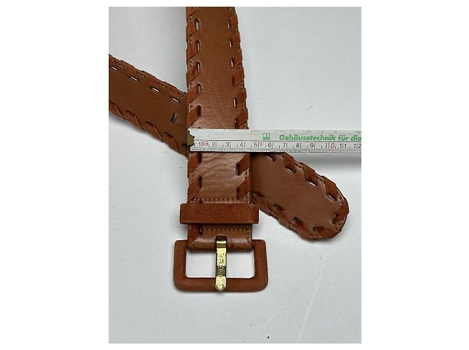 Cinturón de cuero Loewe vintage marrón Castaño - vista 4
