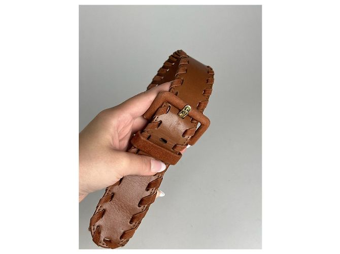 Cinturón de cuero Loewe vintage marrón Castaño - vista 7