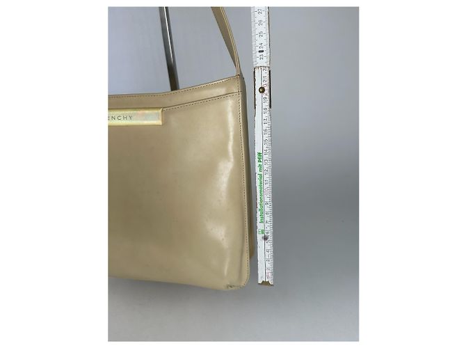 Vintage Givenchy Ledertasche beige - Ansicht 12