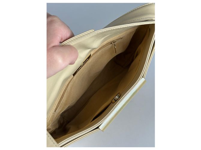 Vintage Givenchy Ledertasche beige - Ansicht 9
