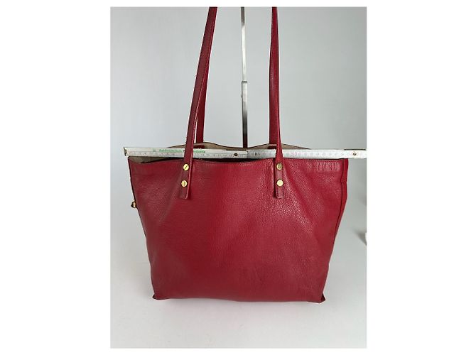 Chloé Sac à main en cuir vintage Prada rouge - vue 12