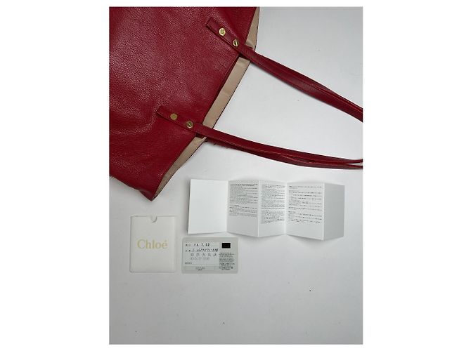 Chloé Sac à main en cuir vintage Prada rouge - vue 2