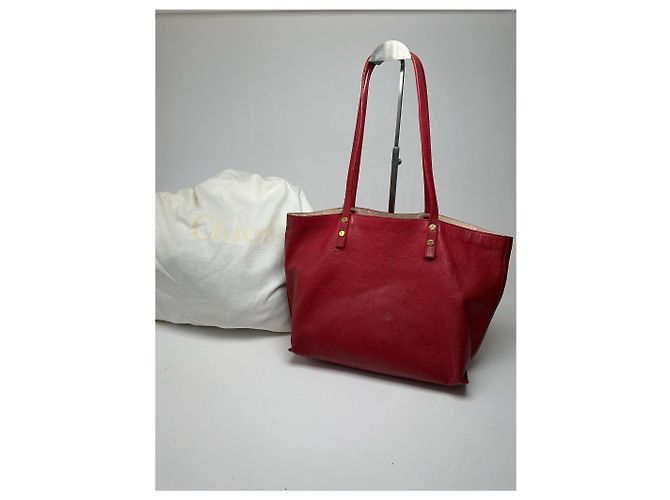 Chloé Sac à main en cuir vintage Prada rouge - vue 3