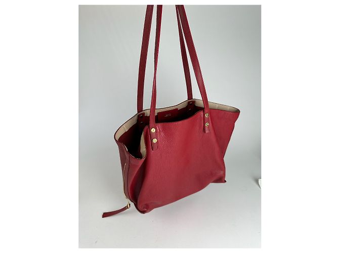 Chloé Sac à main en cuir vintage Prada rouge - vue 4