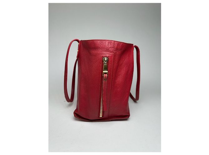 Chloé Sac à main en cuir vintage Prada rouge - vue 6