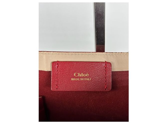 Chloé Sac à main en cuir vintage Prada rouge - vue 9