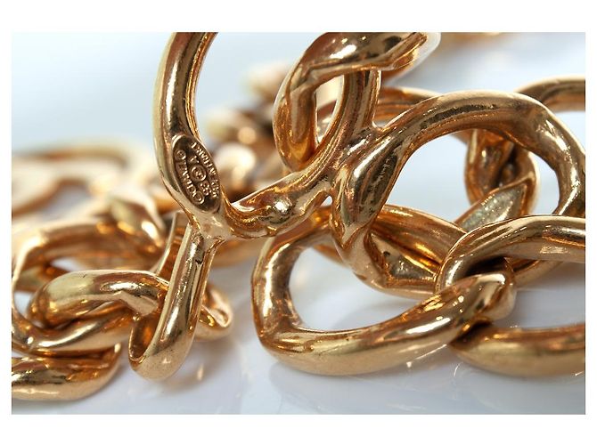 Chanel, vergoldeter Metallgürtel 93 - Halskette mit CC-Logo Golden - Ansicht 3