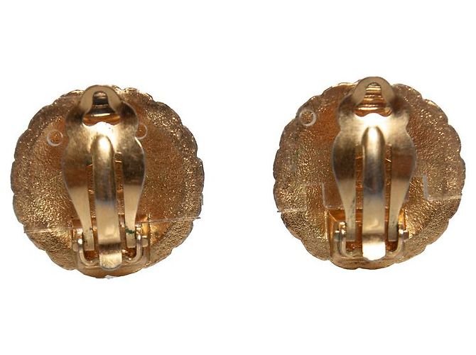 Orecchini Chanel, marchio coco rotondo 97P placcati in oro 24k D'oro - vista 2