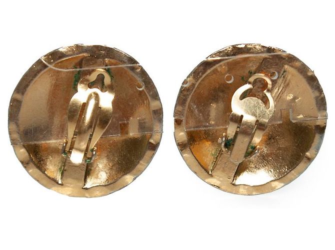 Chanel, Große klassische CC gesteppte Logo-Clip-Ohrringe Golden - Ansicht 2