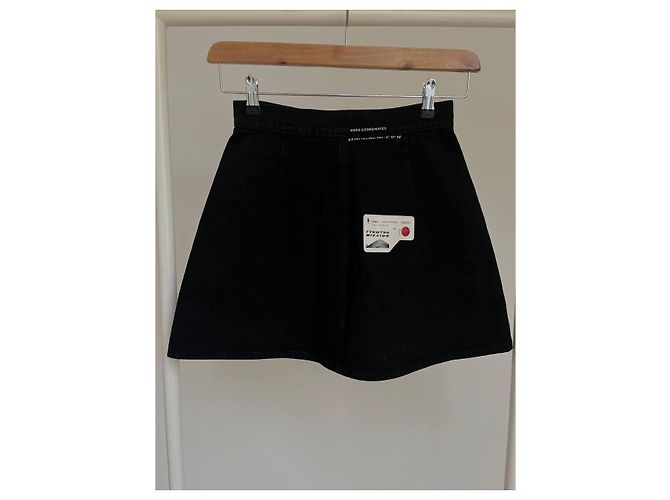 Autre Marque Falda vaquera ttswtrs negra de algodón Negro - vista 11