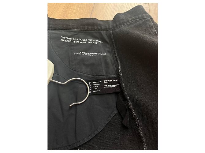 Autre Marque Falda vaquera ttswtrs negra de algodón Negro - vista 8