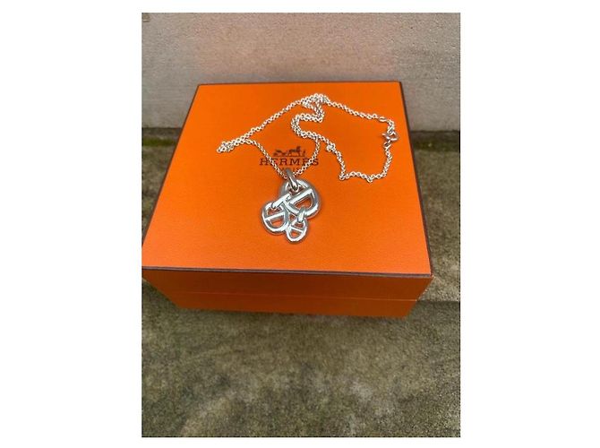collar cadena de ancla Hermès Plata - vista 2