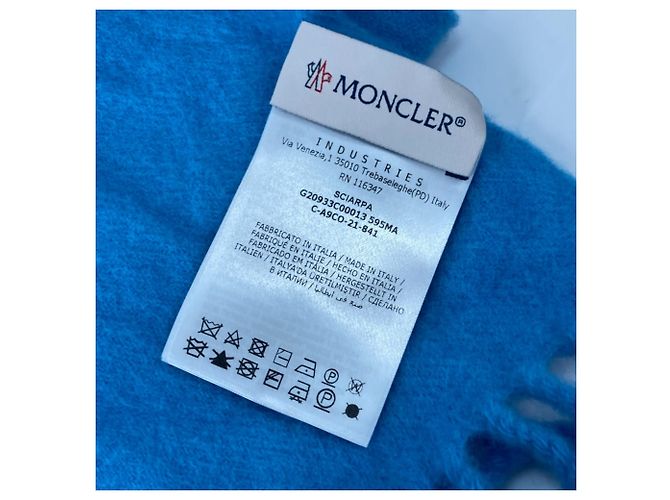 Stola in lana blu Moncler - vista 7