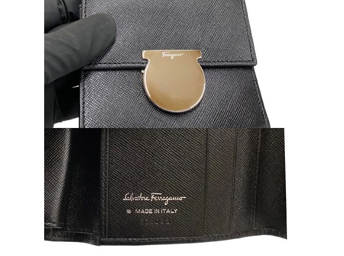 Leder Bifold-Geldbörse mit Gancini-Hardware von Salvatore Ferragamo - Ansicht 2