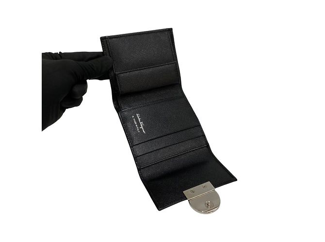 Leder Bifold-Geldbörse mit Gancini-Hardware von Salvatore Ferragamo - Ansicht 7