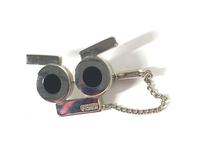 Broche Fendi prata e preta - vista 5