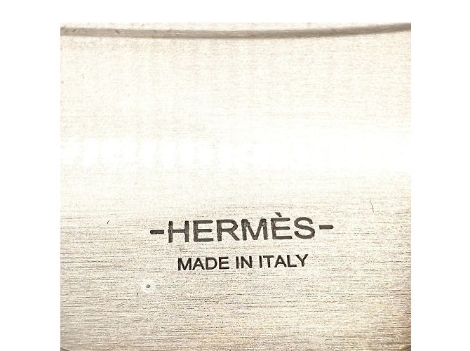 Spilla in pelle bianca e argento di Hermès Bianco - vista 4
