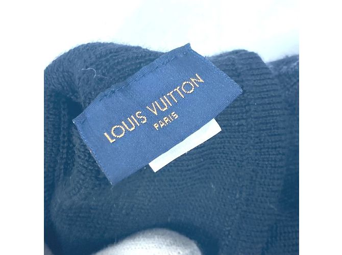 Guanti in lana da uomo Louis Vuitton Marrone Nero - vista 3