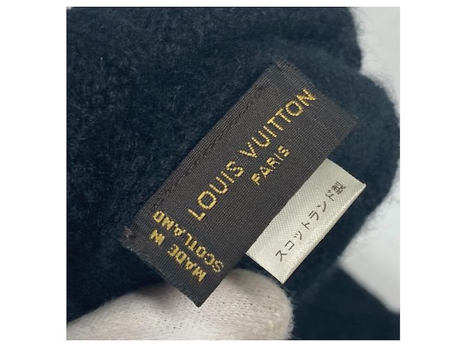 Guanti in cashmere Louis Vuitton Nero - vista 10