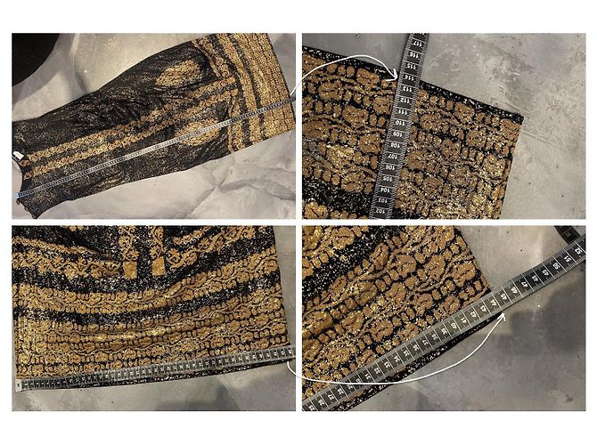 Chanel Strickkleid Maxilänge Metallisch Schwarz Gold Golden - Ansicht 19
