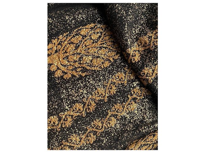 Chanel Strickkleid Maxilänge Metallisch Schwarz Gold Golden - Ansicht 6