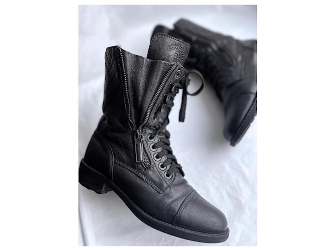 Chanel Stivali da combattimento iconici Nero - vista 10