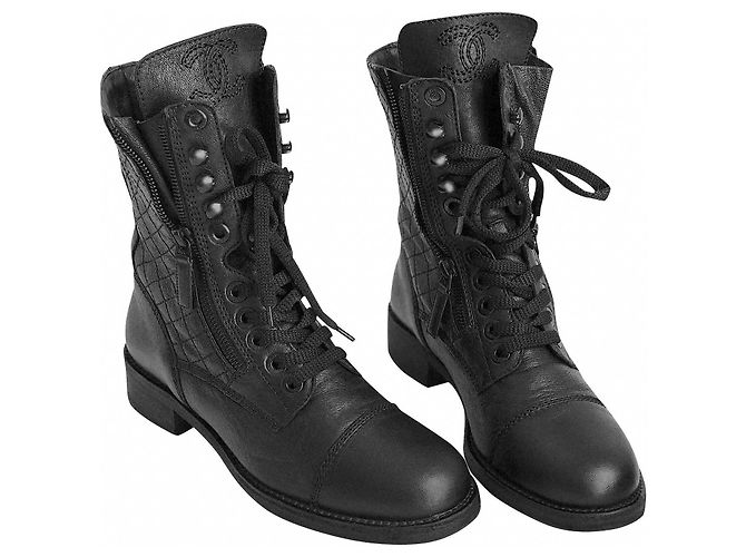 Chanel Stivali da combattimento iconici Nero - vista 3