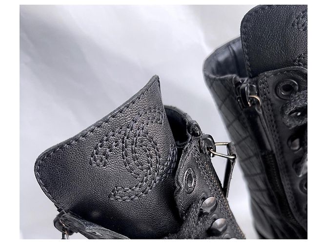 Chanel Stivali da combattimento iconici Nero - vista 4